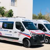 Ambulances EMS stationnées